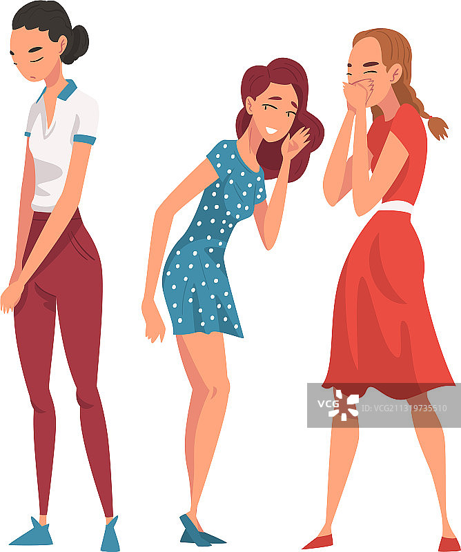 两位女性朋友在说人闲话图片素材