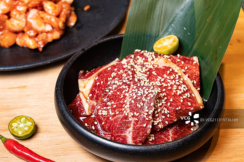 日式炭火烤肉图片素材