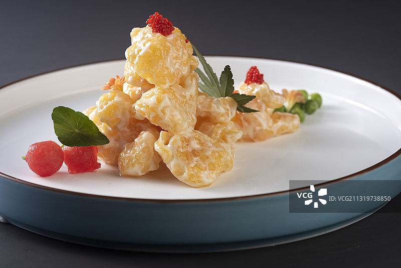 芥末虾球图片素材