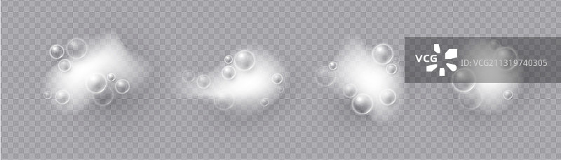 逼真的沐浴泡沫效果图片素材