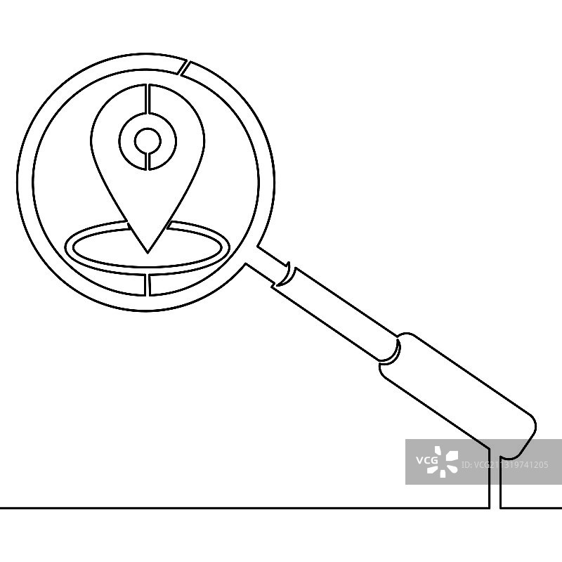 订单跟踪概念连续线条画图片素材