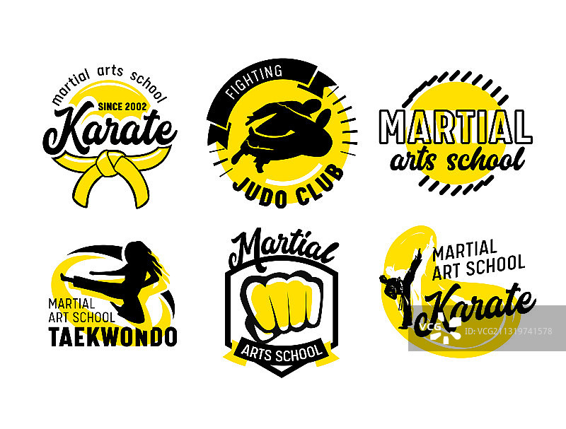 武术学校banner图标合集图片素材