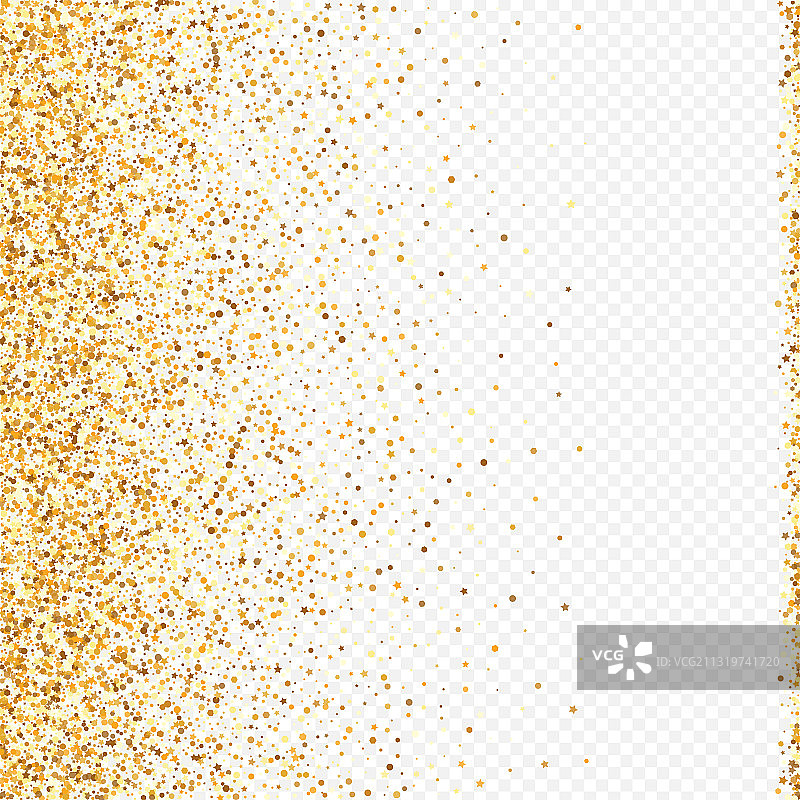 金色纸屑节日透明背景图片素材