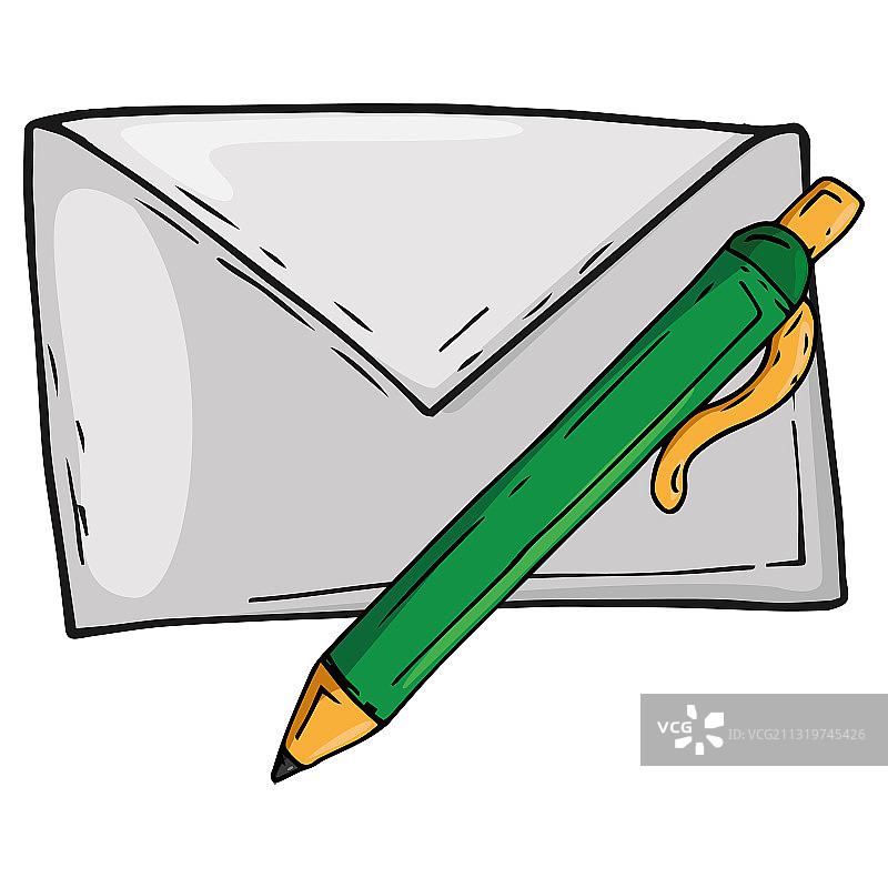 信封和钢笔图标图片素材