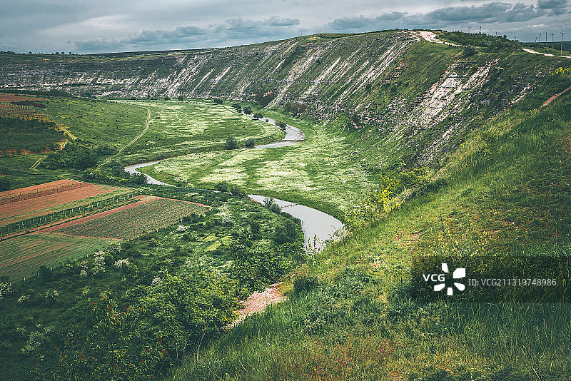 高空俯瞰地貌，摩尔多瓦图片素材