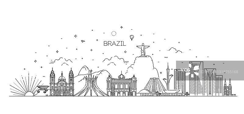 巴西建筑天际线图片素材