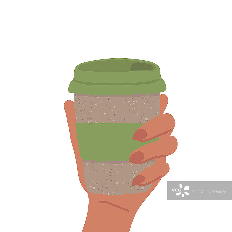 可重复使用的环保咖啡杯图片素材