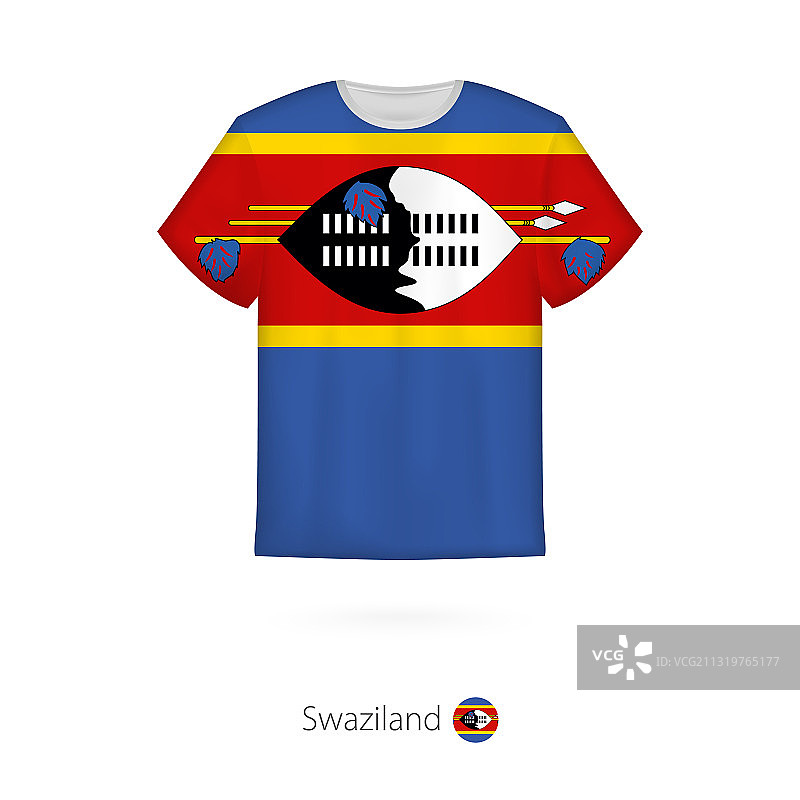 斯威士兰国旗T恤设计图片素材