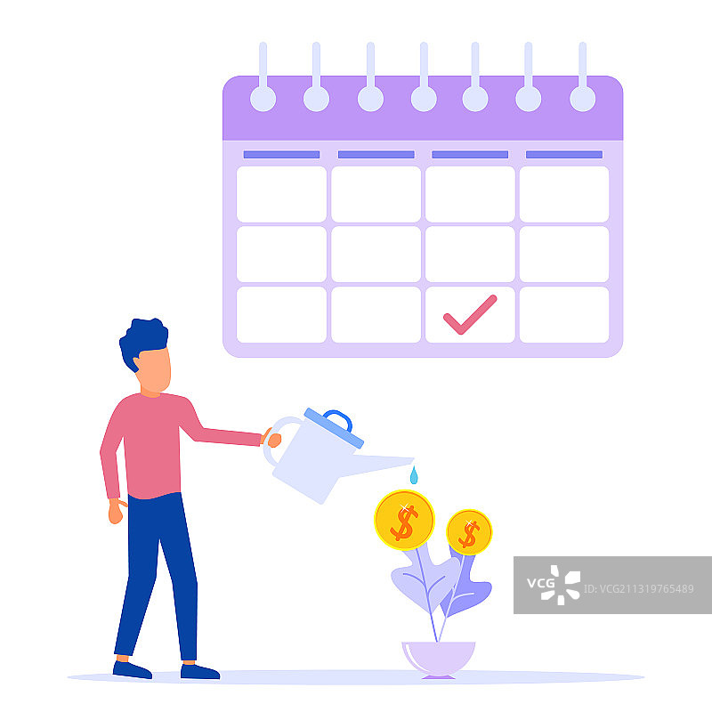 卡通人物商务投资图片素材