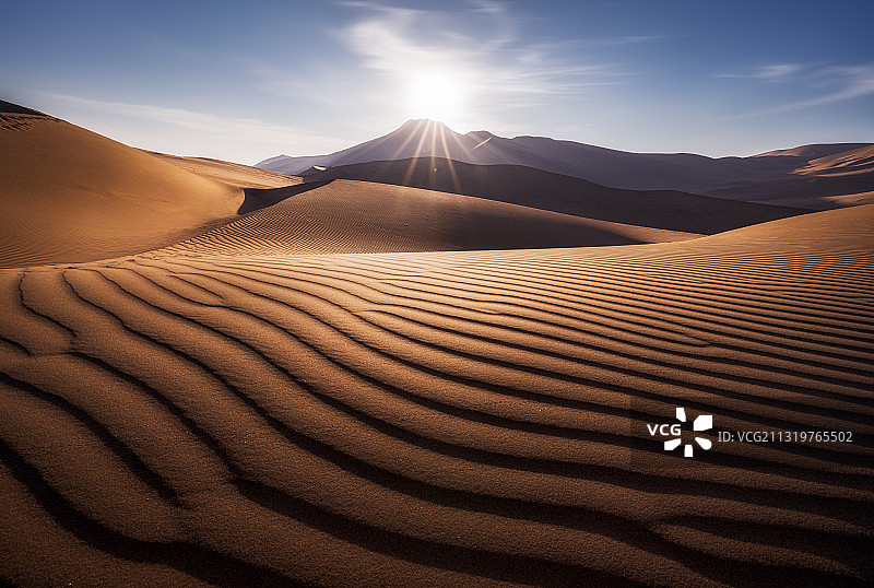夕阳沙漠图片素材