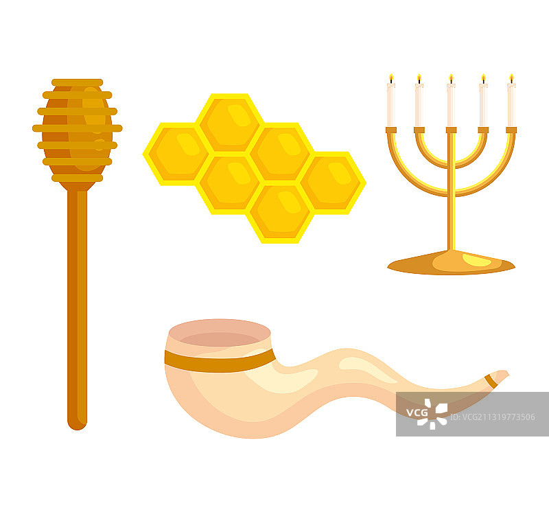 犹太新年庆祝图标图片素材