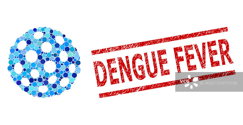 划痕登革热印章和细菌图片素材