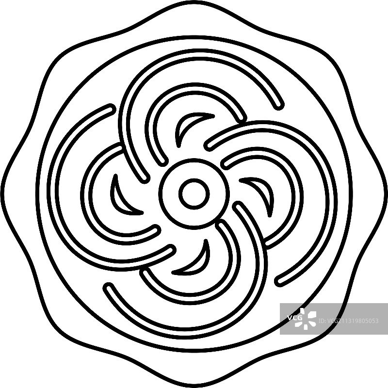 月饼图标线性风格图片图片素材