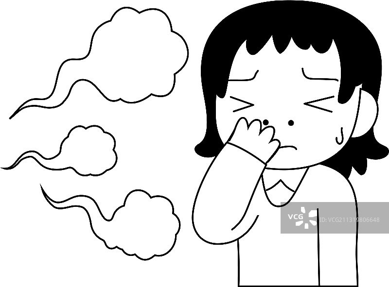 被异味困扰的女人图片素材