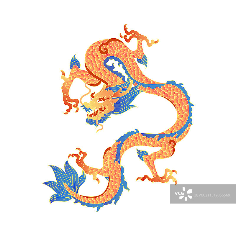 龙元素图案中国风背景图片素材