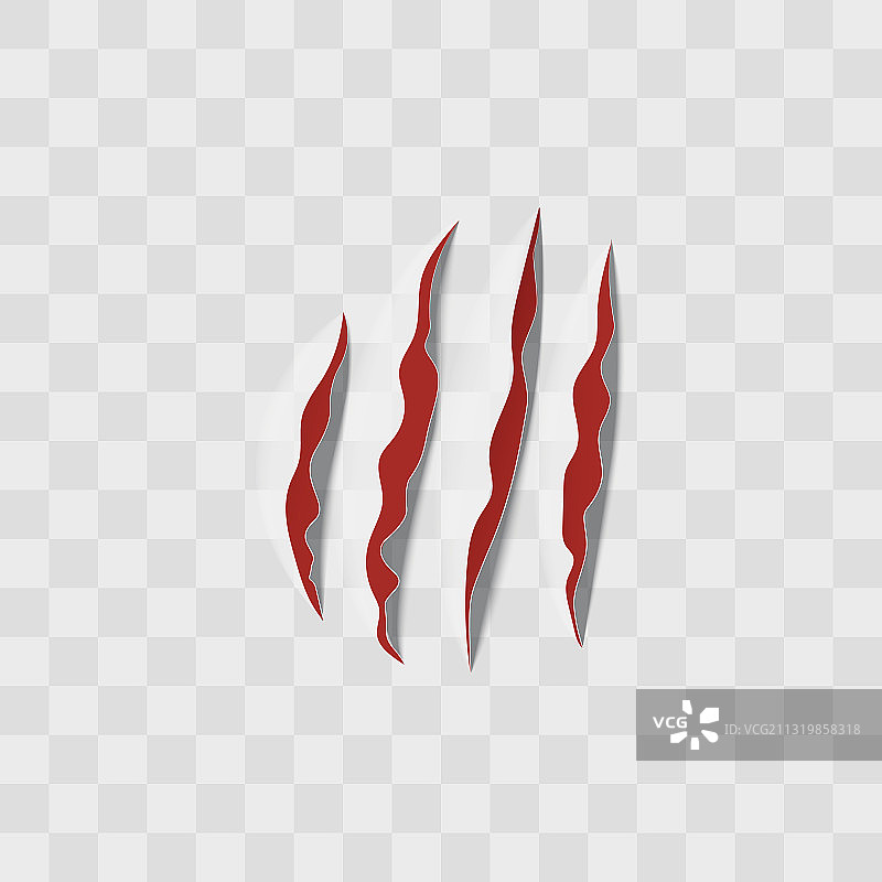 逼真动物爪子刮痕或划痕图片素材