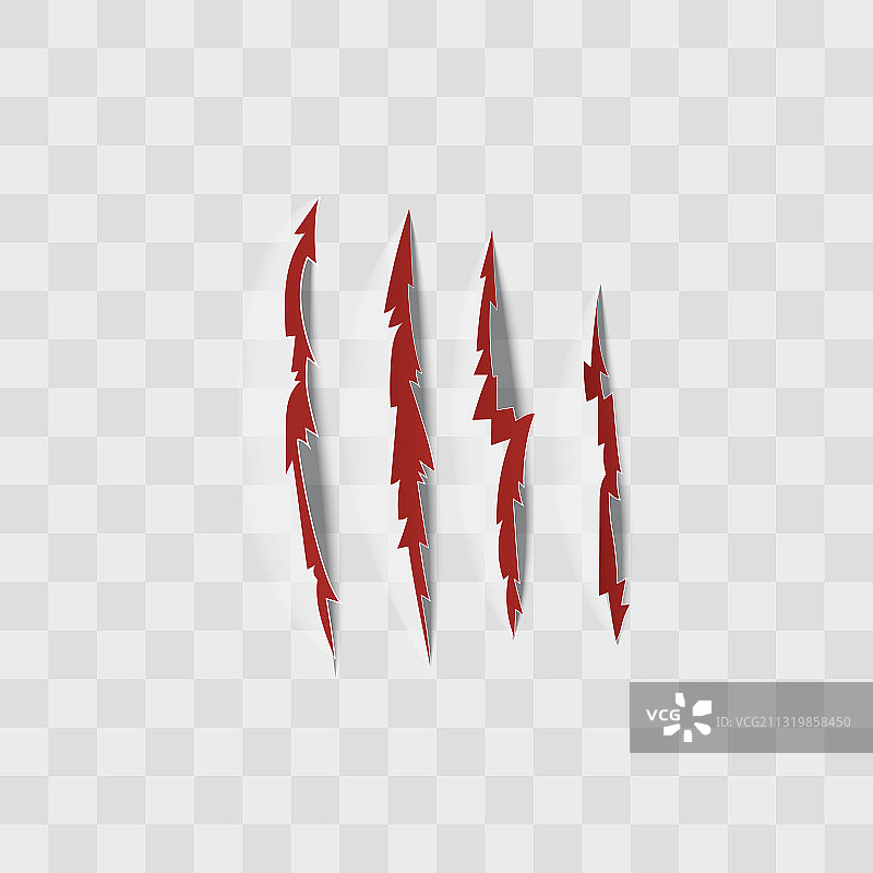 逼真的带血爪痕图片素材