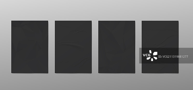 黑色褶皱海报或票据素材图片素材