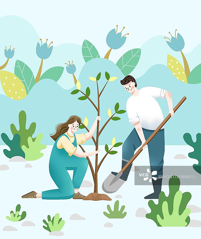 植树节图片素材