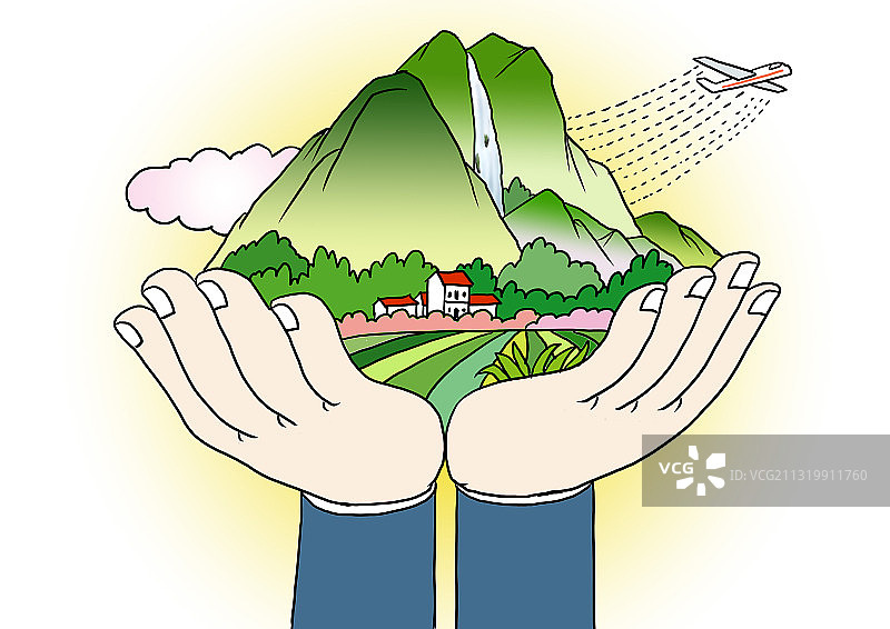 插画：乡村振兴图片素材