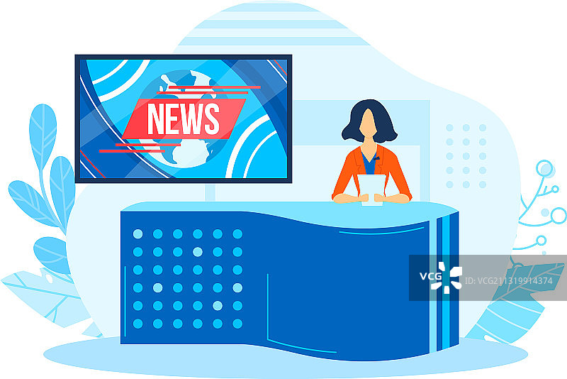 电视新闻媒体广播演播室图片素材