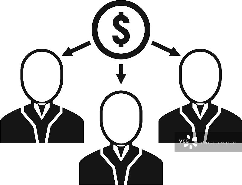 众筹人脉网络简约图标图片素材