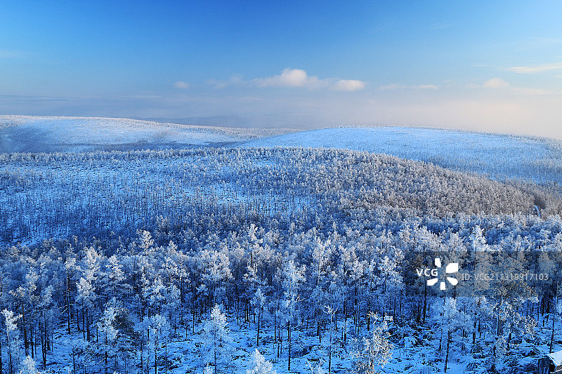大兴安岭林海雪原雾凇图片素材