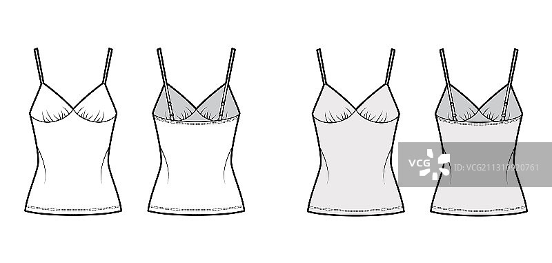 吊带背心技术时装设计图片素材