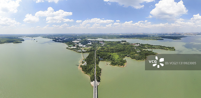 合肥董铺水库科学岛图片素材
