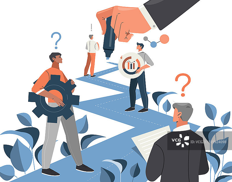 商业线条或发展过程图片素材