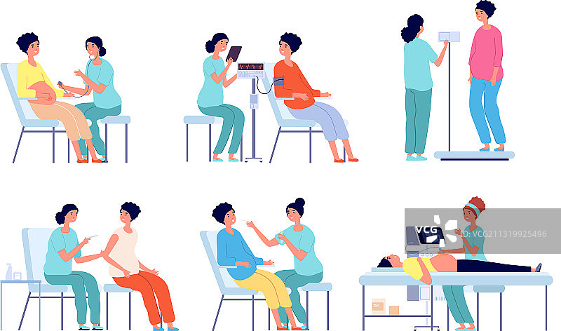 怀孕妇女的医疗检查图片素材