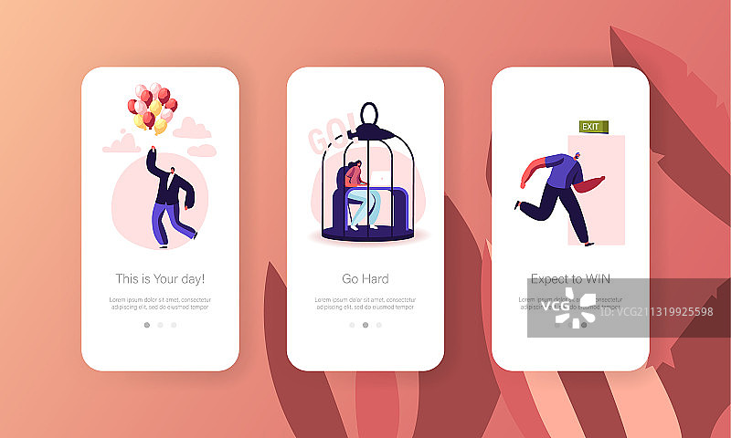 密室逃脱自由手机App引导页图片素材