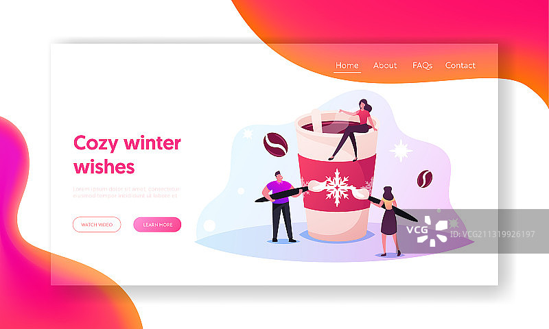 装饰咖啡杯的卡通人物图片素材