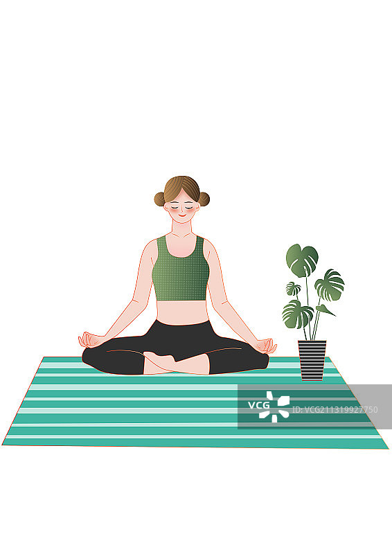 运动瑜伽女孩图片素材