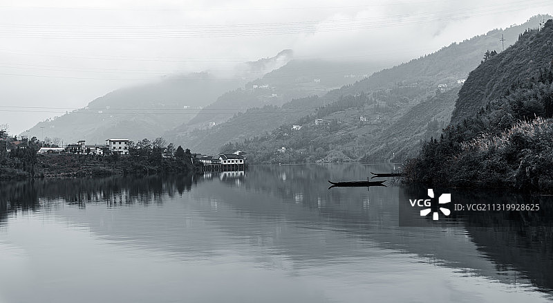 水墨神农溪图片素材