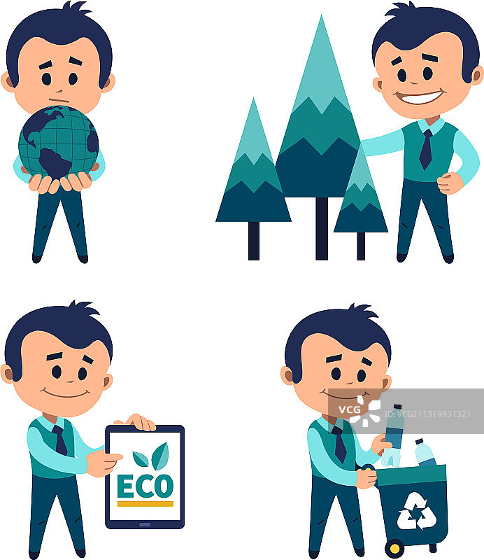 环境保护概念生态角色图片素材