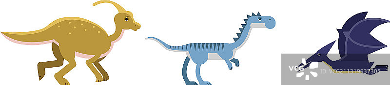 恐龙模型，古代爬行动物图片素材