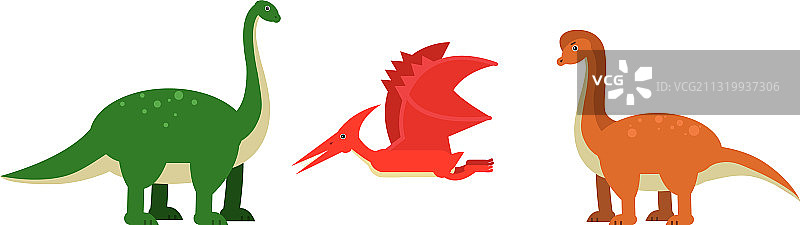 恐龙模型，古代爬行动物图片素材