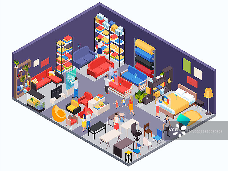 家具店2.5D背景图片素材