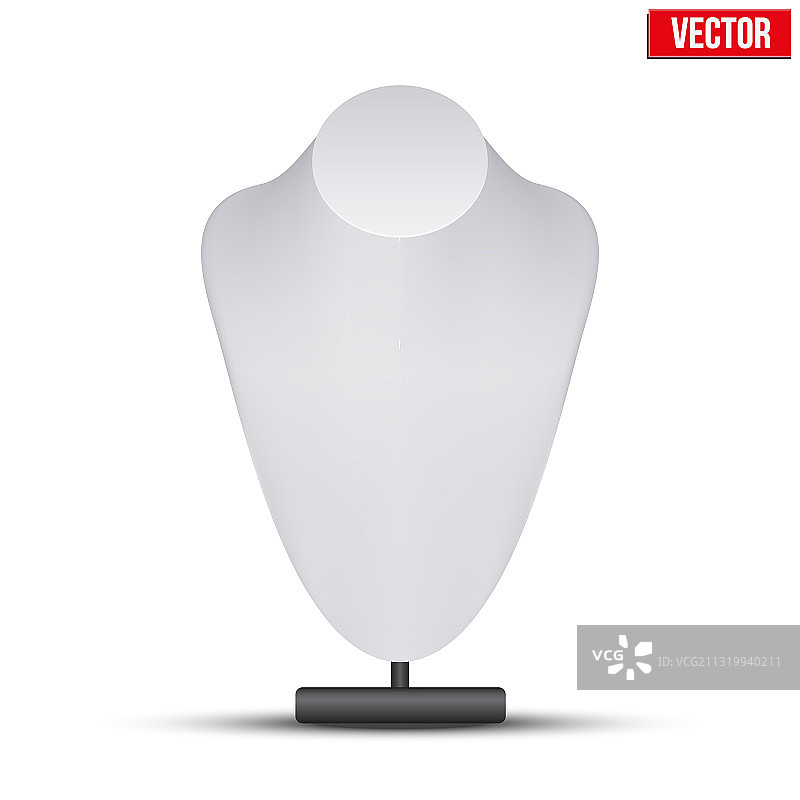逼真的白色人体模型项链胸像图片素材