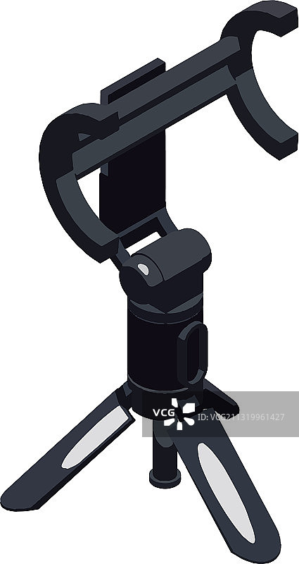 相机三脚架稳定器图标2.5D风格图片素材