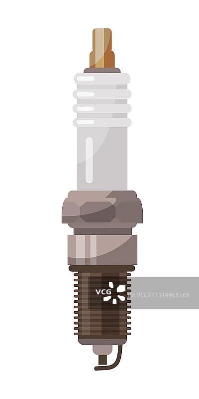 白色背景上隔离的摩托车火花塞图片素材