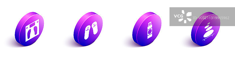 2.5D浴室秤拖鞋面霜组合图片素材