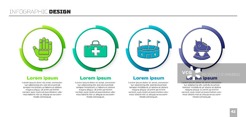 曲棍球手套、急救箱、曲棍球场套装图片素材