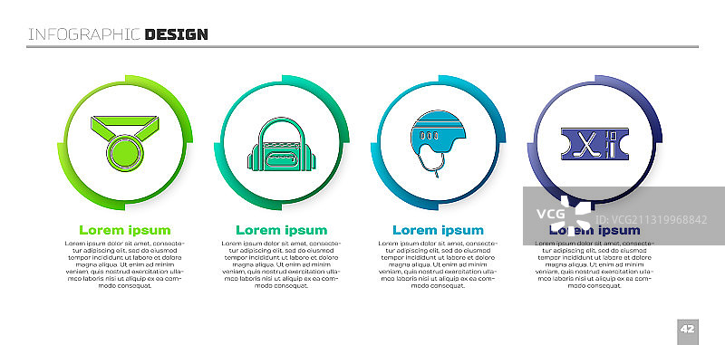 运动包、冰球头盔和冰球套装图片素材