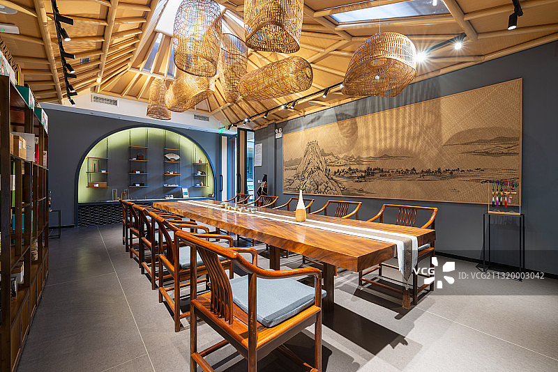 室内茶文化会议室图片素材