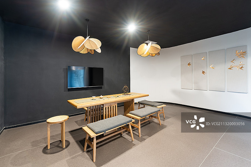 现代简约茶道区图片素材