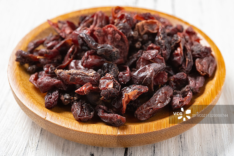 影棚拍摄中药山萸肉特写图片素材