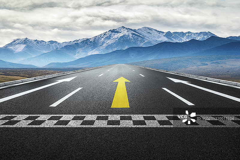 公路起点图片素材