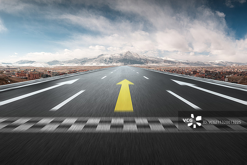 公路起点图片素材